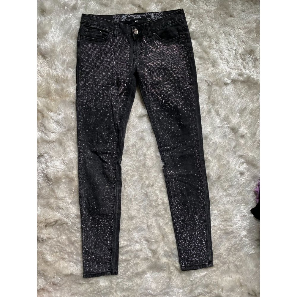 Love Culture bling sparkle skinny jeans XS